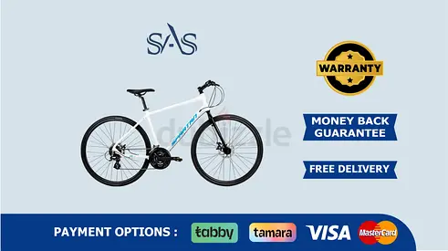 Spartan Fitness Bike | Lightweight Frame | Shimano Shifters | 24 Speed Cycle | 14 Years+ Slate White