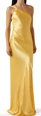 Arcina Ori Monique Open-back Dress in Viscose Yellow Gold