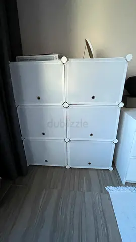 Modular White Cube Shoe Rack - 6 Compartments