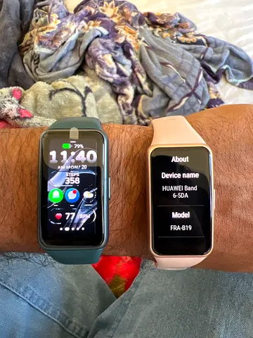 Two Huawei Fitness Smart Bands (Model: FRB-B19) - Good Working Condition