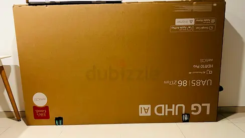 LG UHD 86-inch TV — original box