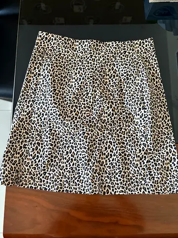 Leopard Print Mini Skirt - used only once