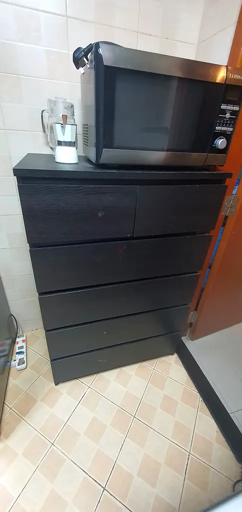 Ikea black 6 chest of drawers | dubizzle Dubai