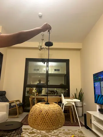 Woven Rattan Pendant Light - Natural Boho Ceiling Lamp.