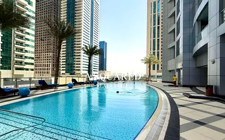 شقة مفروشة بغرفتي نوم | برج تورش | إطلالة على المارينا والبحر