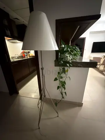 silver standing floor lamp