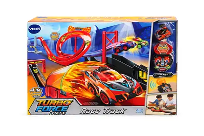 Hot Wheels-style Loop Track Set with 4 Mini Race Cars
