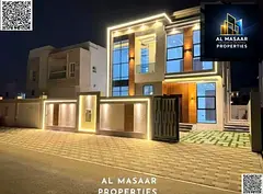 Luxury villa for sale in Ajman near the mosque. Super deluxe, electricity and water included. Price