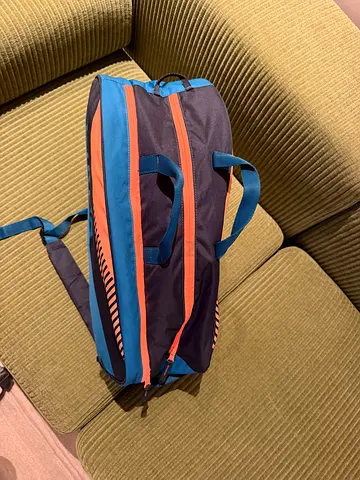 Navy Blue Sports Backpack/Carry Duffel with Orange Zippers - Lightly Used