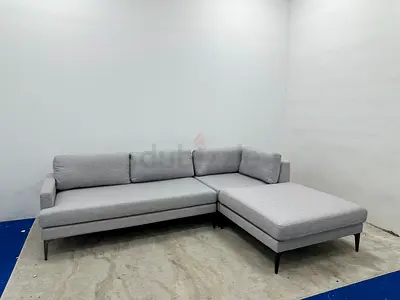 Amazing condition west elm sofa with footstool