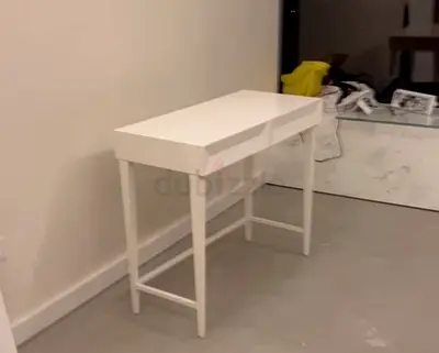 Simple White Console Table with Drawer