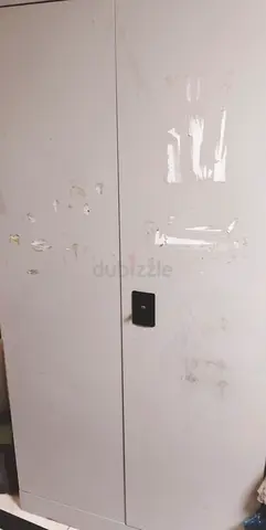 White Two-Door Wardrobe / Storage Cabinet — Used, Some Surface Marks