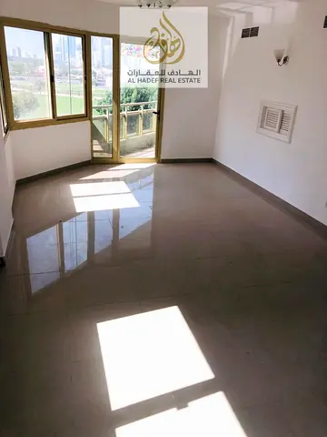 Three bedroom apartment with maid room for rent in Sharjah Al Majaz 2 Jamal Abdul Nasser Street with balconies gym pool and tennis court