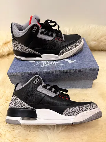 Mens Black  Grey Air-style Sneakers, Size (UK 8)