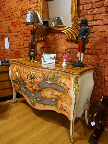 Argonavtica map chest of drawers side cabinet table sideboard