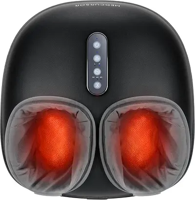 Medcursor Foot Massager Machine with Heat Function, Deep Kneading Massager, Multi-Level Settings