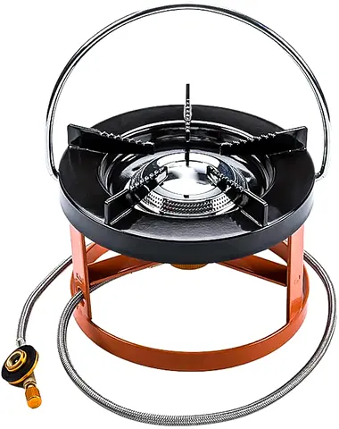 Camping Gas Stove for Gas Bottle, Campingaz Stove with 2700 Watt Power, Non-Slip Stabilising Pot Rac