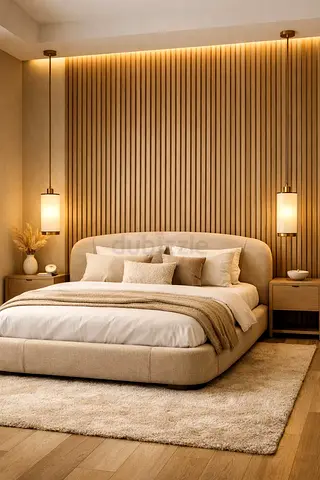 Queen upholstered bed
