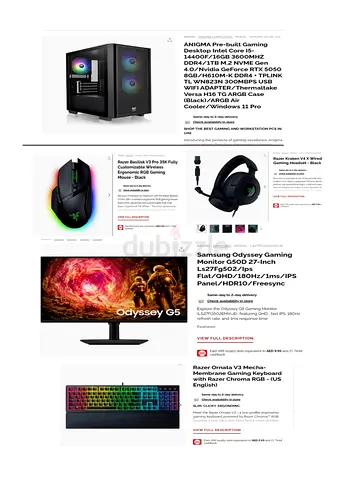 Complete gaming setup new