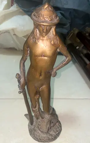 Antique brass Figurine of a Historical -9inch height