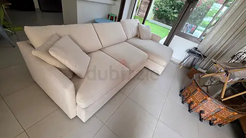 High quality Crate and barrel axis feather filled L Shape Sofa