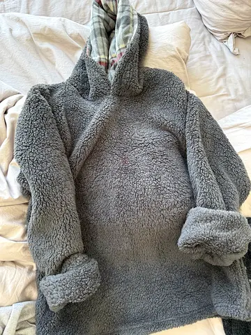 Soft Grey Hoodie - Fleece, Brand New Condition
