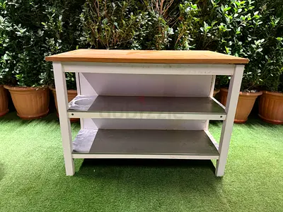 IKEA STENSTORP Kitchen Island / Work Table – Solid Wood Top