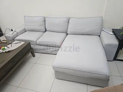 L-shaped sofa with washable covers