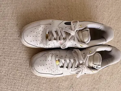 White Nike Air Force 1 sneakers, mens size 45