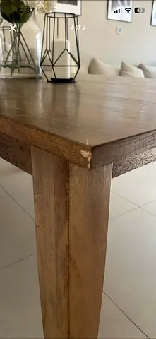 Solid oak dining table