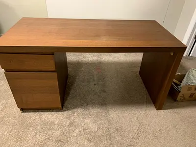 IKEA BROWN MALM DESK FOR SALE