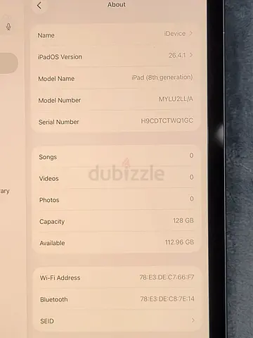 Apple iPad (8th generation) 128GB - Good Condition