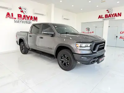 دودج رام ريبل رمادي / اسود خليجي 2023 Dodge Ram 1500 Rebel Crew - GCC Specs - Like New!