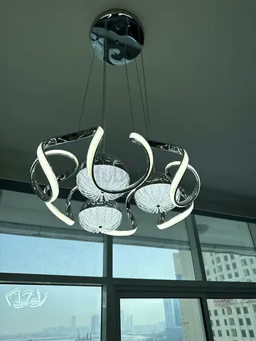 Modern LED Spiral Pendant Chandelier - 5-Light