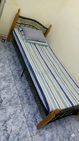 Steel cot and Mattress for sale