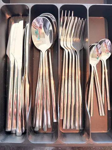Stainless Steel Cutlery Set — Spoons, Forks  Knives (Used)