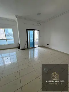 Luxury two-bedroom apartment with a living room and storage room for annual rent, with a large hallw