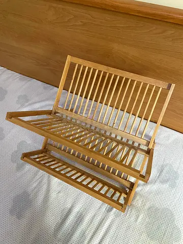 Wooden Two-Tier Dish Drying Rack