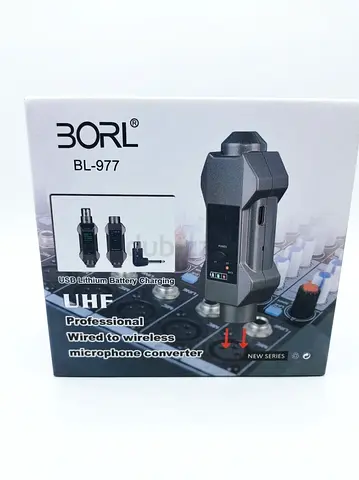 Borl BL- 977 wired to wireless Microphone Converter - Brand New