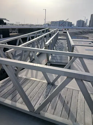 Full marine deck railing and walkway panels (set) - used