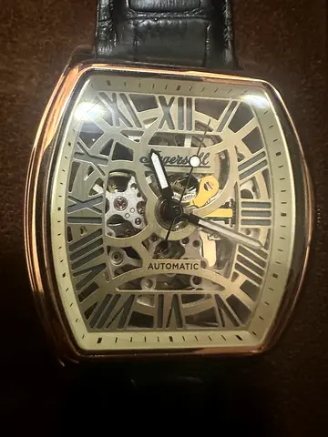 Ingersoll 1892 The California Automatic Men’s Watch - Rose Gold Case, Black Leather Strap