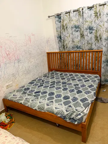 King size wooden bed