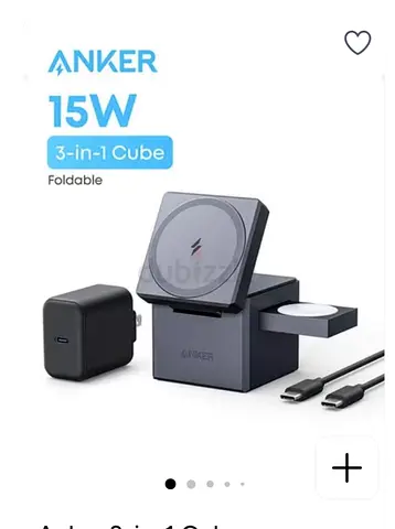 3-in-1 Cube Compatible with MagSafe - 15W Fast Charging, Foldable Wireless Charge Station for Apple