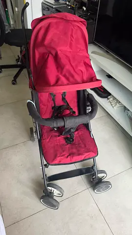 Lightweight Red Push Stroller with Canopy