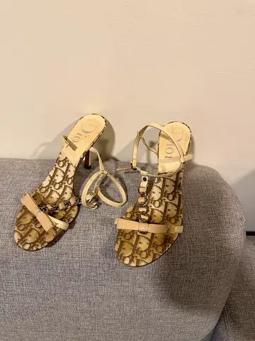 Dior Monogram Heel Sandals