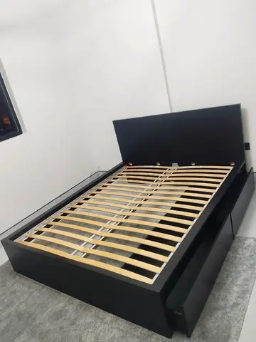 IKEA Malam queen  160×200cm bed frame with 2 big storage drawers underneath and with IKEA mattress