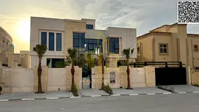 The epitome of luxury in Al Yasmin: a sophisticated villa with a private pool, including electricity