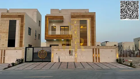 Two-story villa with a rooftop terrace, priced inclusive of registration and ownership fees, in one of Ajman's most prestigious areas. Freehold owners