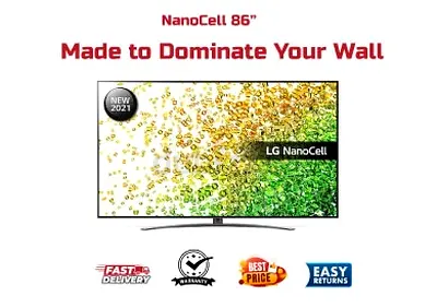 LG NanoCell 86 Inch 120Hz 4K Smart TV - 86NANO86 Model - 1 Year Warranty - Free Delivery