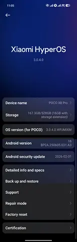 Xiaomi POCO X8 Pro (528GB/16GB) - HyperOS, Excellent Condition